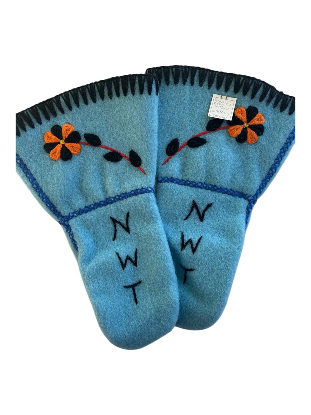 NEW Wool Mittens Inuit Embroidered Boiled Wool Winter New with Tag